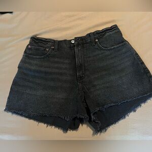 Abercrombie & Fitch Black High Rise Denim Shorts